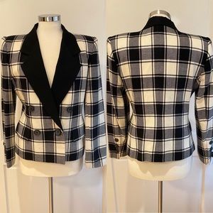 Vintage Kasper for A.S.L. Plaid Blazer Size 8